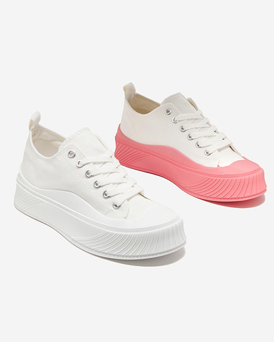 Bielo-ružové dámske tenisky typ Nerikas tenisky - Obuv