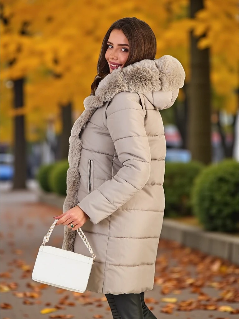 Royalfashion Dámska bunda s odopínateľnými rukávmi