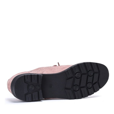 Różowe półbuty z cyrkoniami Ashllea - Obuwie