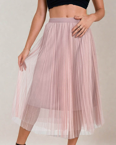 Royalfashion Dámska dvojvrstvová midi sukňa