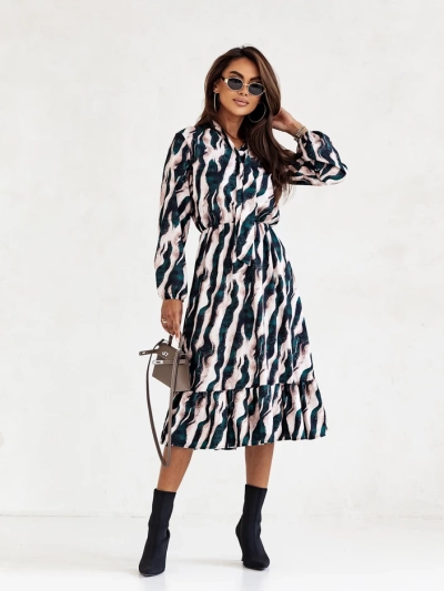 Royalfashion Dámske midi šaty s potlačou