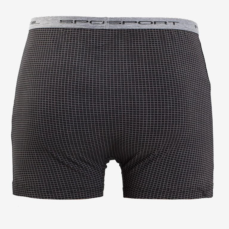 Čierne pánske kockované boxerky - spodná bielizeň