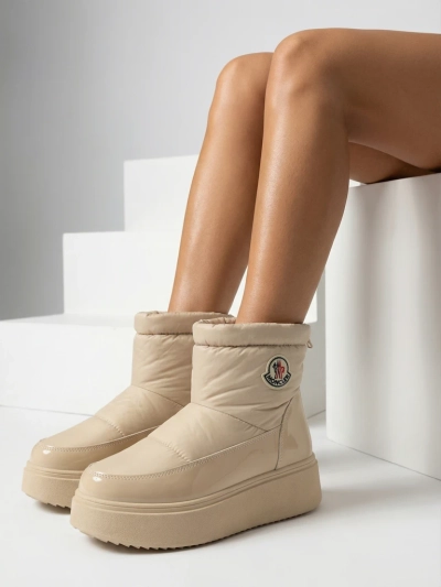 Royalfashion Dámske snehové čižmy v béžovej farbe Ademra