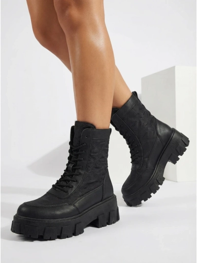 Eko usnjeni ženski gležnarji s vezalkami Solvi