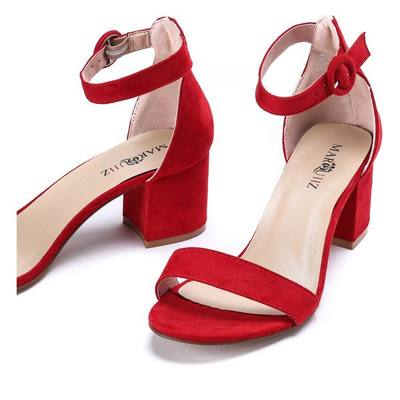 Červené sandály na sloupku Madeleine - Obuv