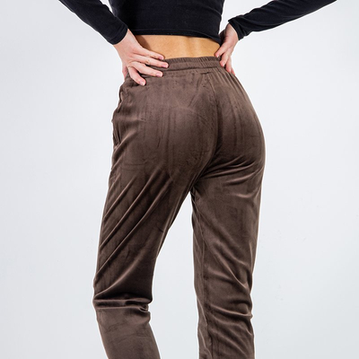 Dámske hnedé tepláky - Oblečenie