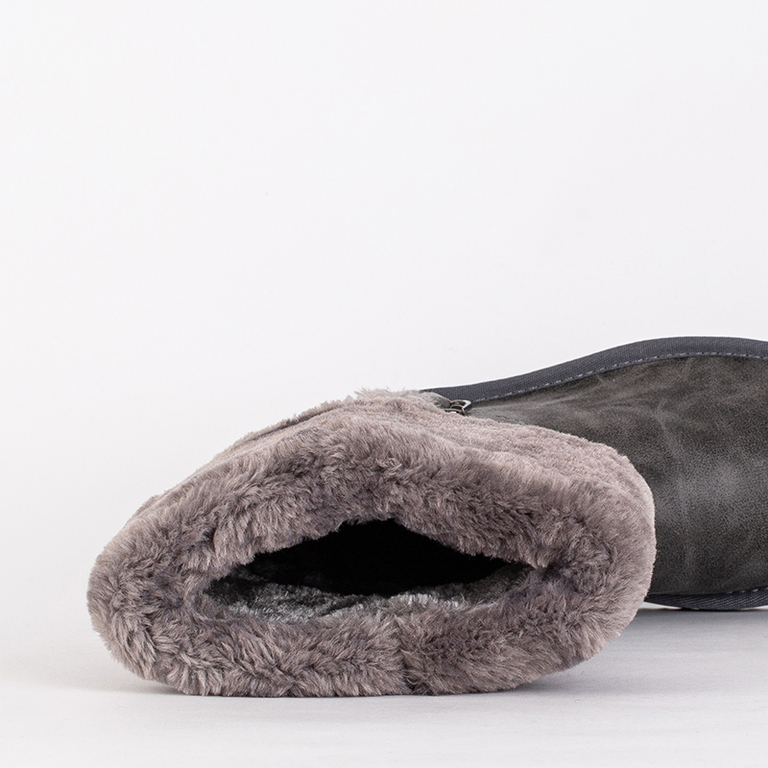 Šedé snehule do polovice lýtok Obessi - Obuv