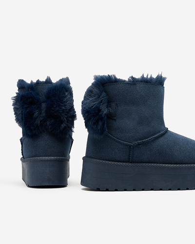 Royalfashion Dámske čižmy a'la snow boots v čiernej farbe Goroggo