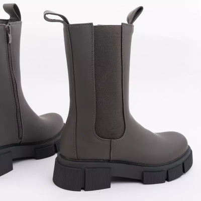 VÝSTUP Zelené matné čižmy Opiu-Footwear