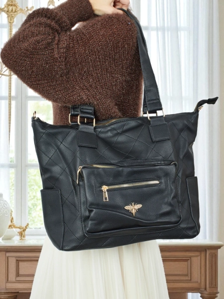 Ženska torbica shopper eko usnje prešita Marvaya