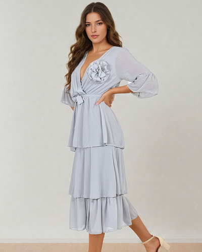Royalfashion Dámske midi šaty s volánmi