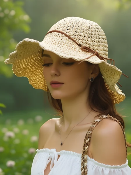 Royalfashion Dámsky slamený klobúk Whisper Bow