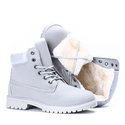 Ocieplane trapery w kolorze szarym Rimma - Obuwie