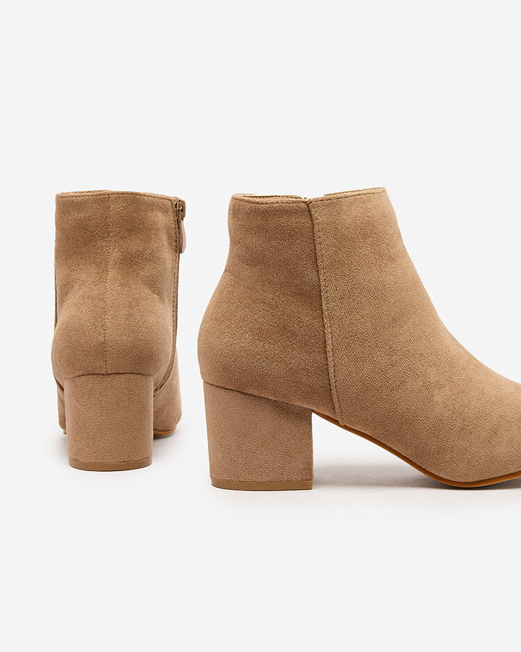 Royalfashion Svetlohnedé dámske nízke čižmy Referra