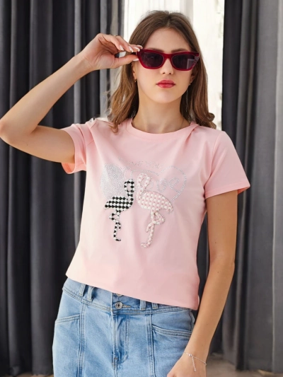 Royalfashion Dámske bavlnené tričko Flaming Love