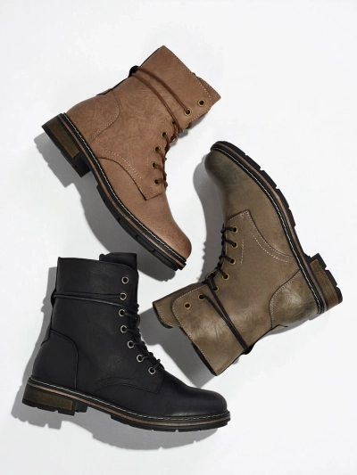 Eko usnjeni ženski gležnarji z vezalkami Ravonna