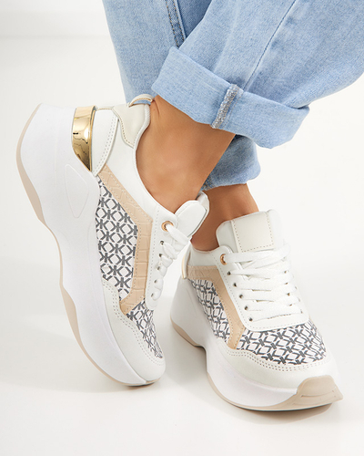 Béžovo-biela dámska športová obuv Weniso tenisky - Obuv