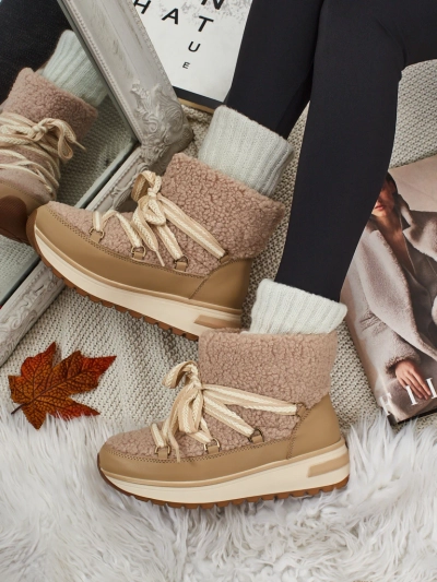 Ženski škornji a'la za sneg s krznom Verruna