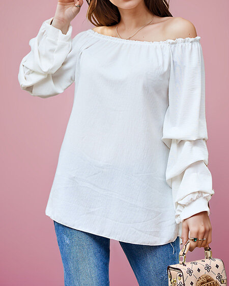 Royalfashion Dámska blúzka a'la hiszpanka s volánmi