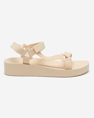 Béžové dámske sandále na plochom podpätku Ostoy-Shoes