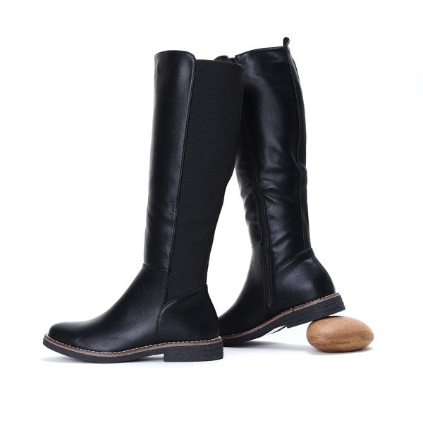 Czarne kozaki Gabriella- Obuwie