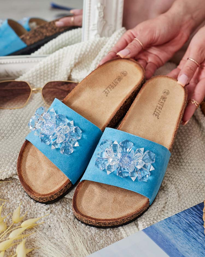 Royalfashion Dámske žabky Villo s kamienkami