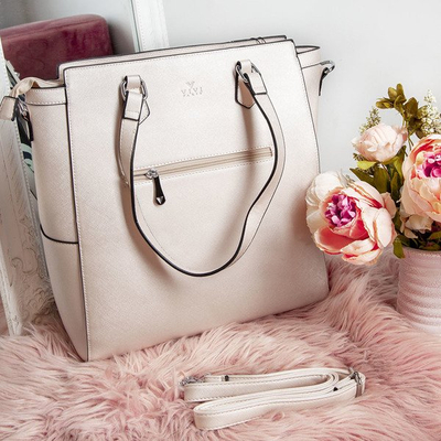 Veľká kabelka zlatej farby s kvetinovým motívom - Kabelky