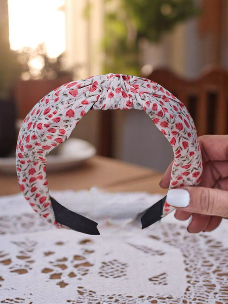 Royalfashion Čelenka s mašľou v kvetinovom vzore Lilia