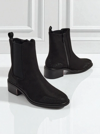 Ženski gležnarji iz eko semiša, okrašeni s cirkoni TangleMist