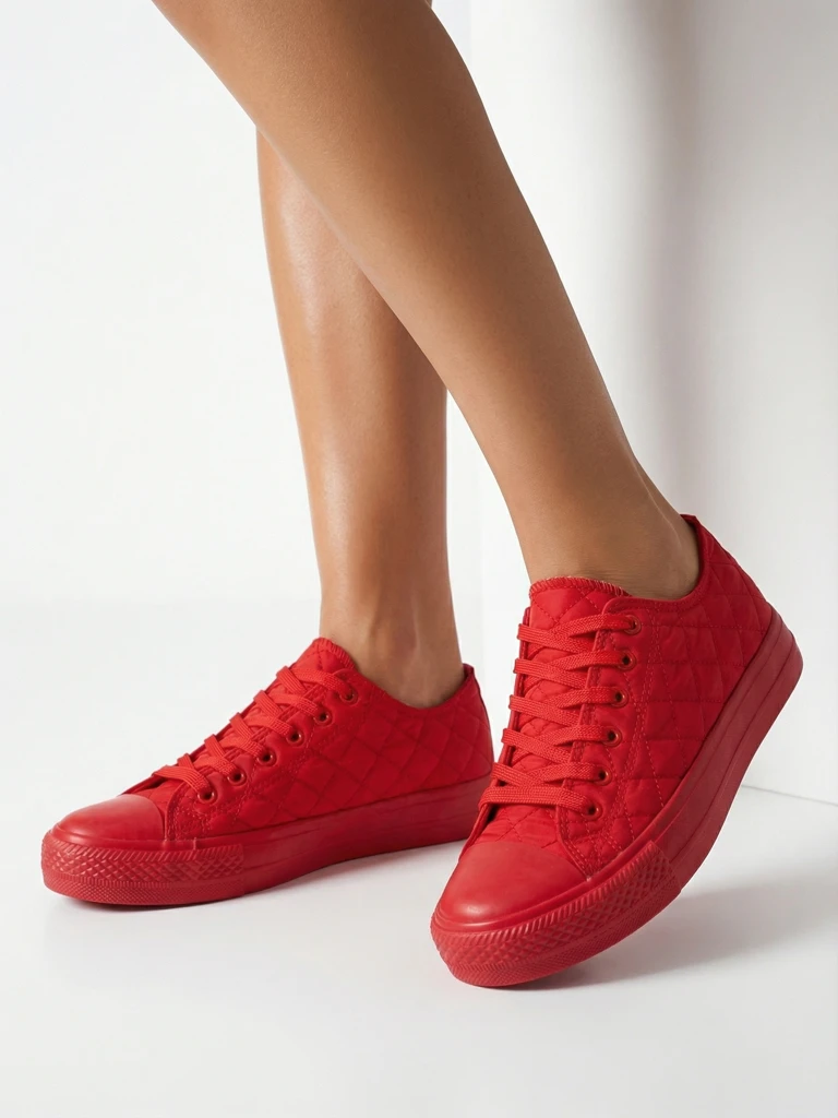 Ženski športni copati Stella rdeči tkaninski športni za poletje