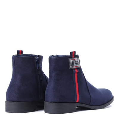 Granatowe sztyblety Ajda- Obuwie