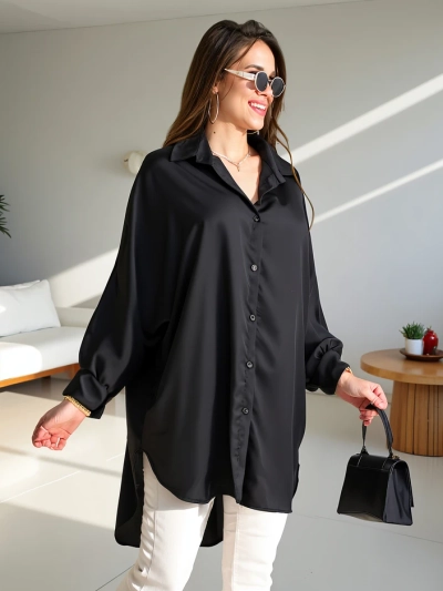 Royalfashion Dlhá oversized košeľa pre ženy