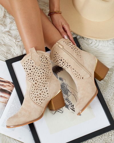 Royalfashion Dámske nízke ažurové čižmy Mozie