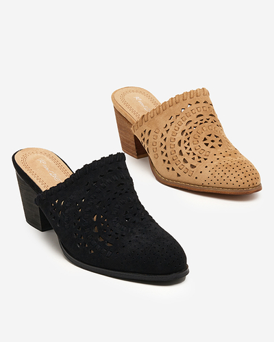 Čierne dámske topánky na vysokom podpätku Aqarion - Obuv