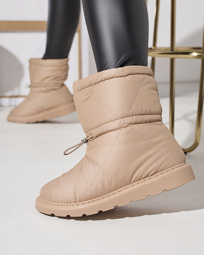 Svetlo hnedé dámske zateplené topánky a'la snow boots Kaliolen - Obuv