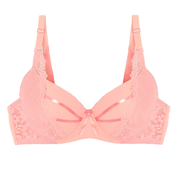 Ružová vystužená podprsenka - Spodná bielizeň