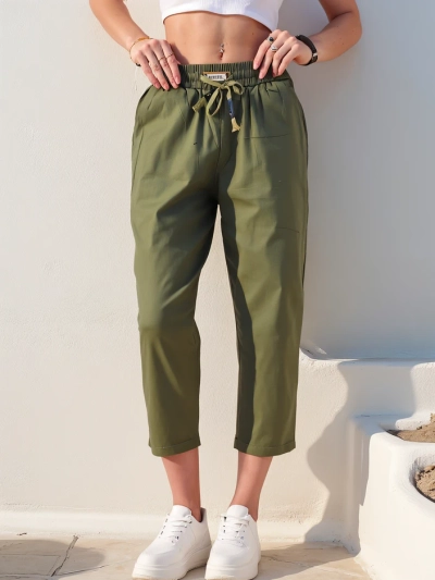 Royalfashion Rovno dámské látkové kalhoty 7/8