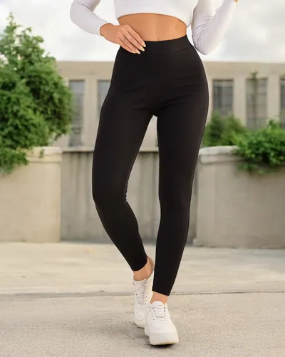 Royalfashion Bavlnené dámske legíny so zirkónmi