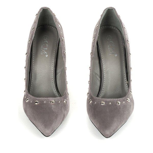 Šedá čerpadla na vysokém podpatku se stříbrnými tryskami Filia - Boty 1