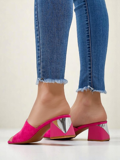 Royalfashion Dámske šľapky s ozdobnými podpätkami Vollatie