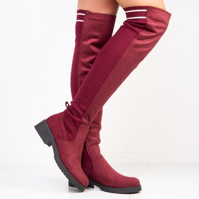Maroon topánky s látkovou vložkou Silene - Obuv
