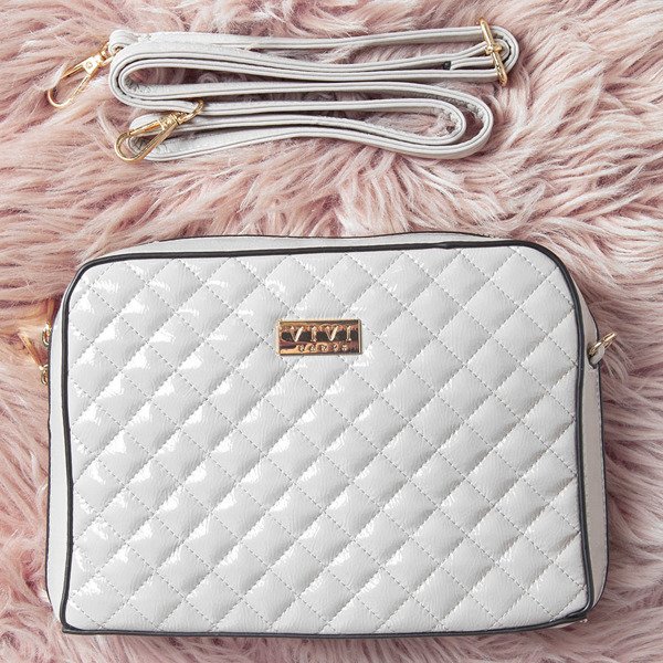 Prošívaná taška přes rameno v šedé barvě - Kabelky 1