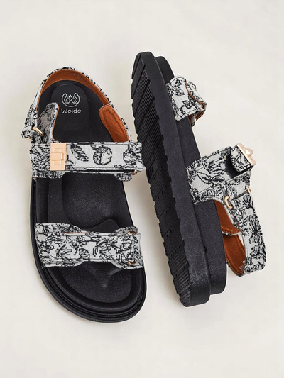 Royalfashion Dámske sandále s Aloe potlačou