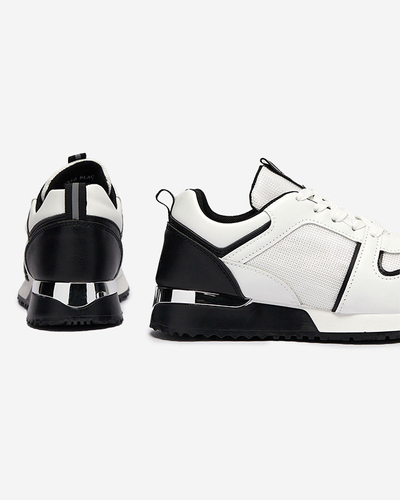 Biela dámska športová obuv s čiernymi vložkami Ruby - Obuv