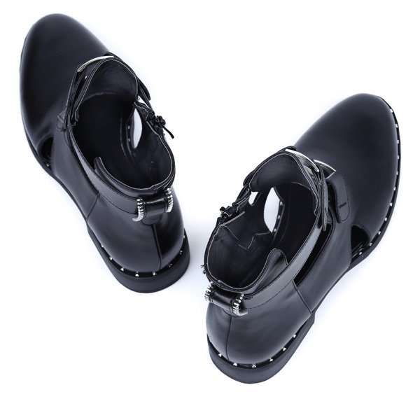 Czarne workery Nessy- Obuwie