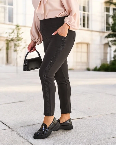 Royalfashion Teplé ženské treggings PLUS VEĽKOSŤ