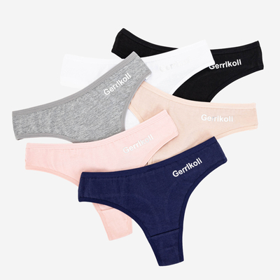 Dámske jednotné tangá nohavičky sada 6 / bal - Spodná bielizeň