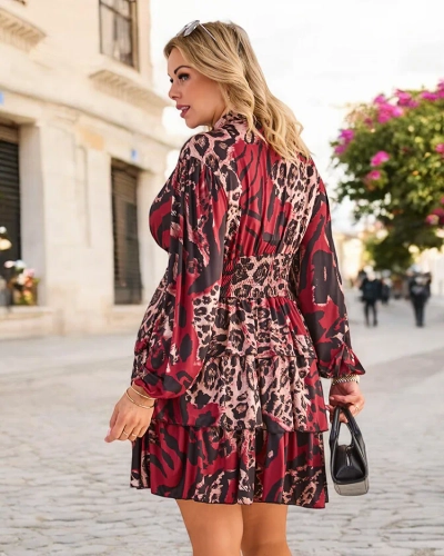 Royalfashion Ženské šaty po kolená s potlačou