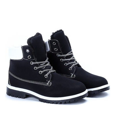 Čierne zateplené topánky Sabina - Obuv