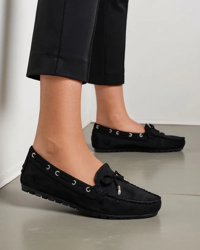 Royalfashion dámske ekologické semišové mokasíny Ziferte